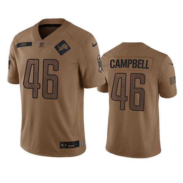Men's Detroit Lions #46 Jack Campbell 2023 Brown Salute To Service Limited Football Stitched Jersey Dyin,We sell and wholesale Men's Detroit Lions #46 Jack Campbell 2023 Brown Salute To Service Limited Football Stitched Jersey Dyin on line form chian!